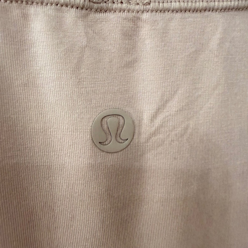 Lululemon Muscle Tank Bodysuit Size M Pink Pleated Shoulder Sleeveless - Picture 6 of 6